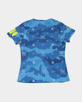 Blue Camo SMC Women's All-Over Print Tee