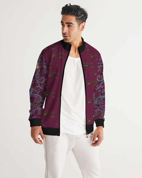 Burgundy Graffiti Spray SMC Men's Track Jacket