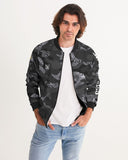 Black and Gray Dragon Camo Bomber Jacket