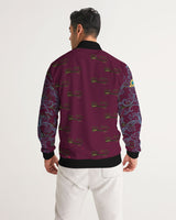 Burgundy Graffiti Spray SMC Men's Track Jacket