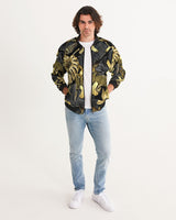 Vanta Black Gold Leaf Men's Bomber Jacket