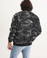 Black and Gray Dragon Camo Bomber Jacket