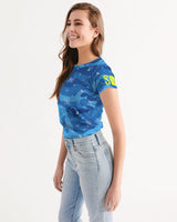 Blue Camo SMC Women's All-Over Print Tee