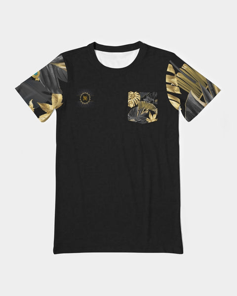 Vanta Black Gold Leaf Men's Pocket Tee