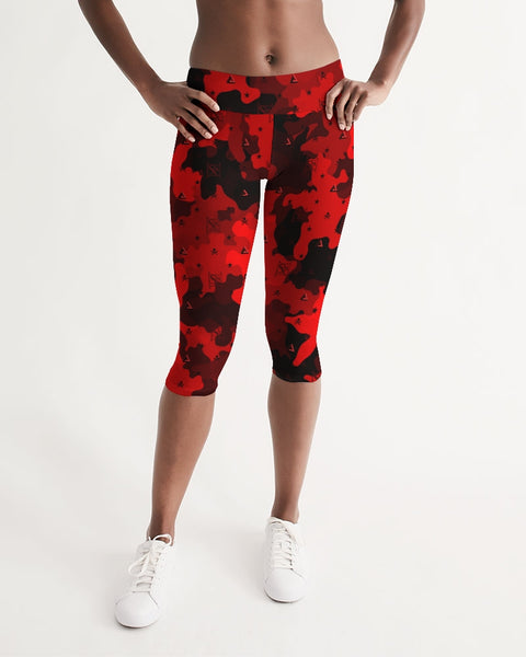 Red Camo SMC x2 Women's Mid-Rise Capri