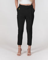 Vanta Black SMC Women's Belted Tapered Pants