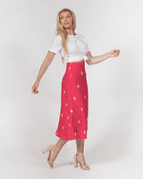 Stars SMC Red Women's A-Line Midi Skirt