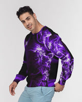 Purple Spark SMC Men's Classic French Terry Crewneck Pullover