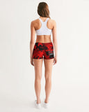 Red Camo SMC x2 Women's Mid-Rise Yoga Shorts