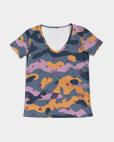 Pink Camo SMC Women's V-Neck Tee