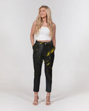 Black & Yellow SMC Women's Belted Tapered Pants