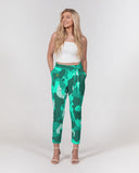 Lime Green Camo SMC Women's Belted Tapered Pants