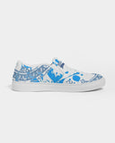 Blue Splatter SMC1 Women's Slip-On Canvas Shoe