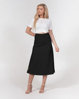 Vanta Black SMC Women's A-Line Midi Skirt