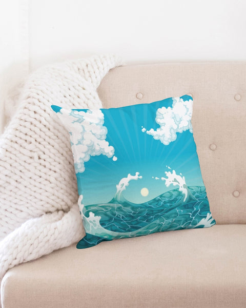 Wave Runner SMC Throw Pillow Case 18"x18"