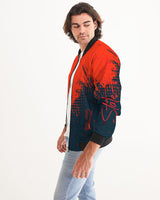 Red and Black City SMC Men's Bomber Jacket