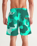 Lime Green Camo SMC Men's Swim Trunk