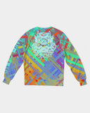 Color Glitchy SMC Men's Classic French Terry Crewneck Pullover