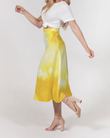 Yellow Drop SMC Women's A-Line Midi Skirt