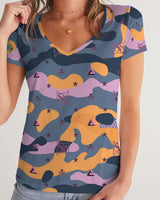 Pink Camo SMC Women's V-Neck Tee