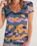 Pink Camo SMC Women's V-Neck Tee