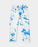 Blue Splatter SMC1 Women's Belted Tapered Pants