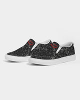 Cracked Sole Black SMC Women's Slip-On Canvas Shoe