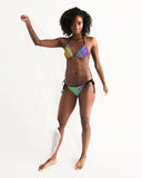 Color Glitchy SMC Women's Triangle String Bikini