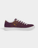 Burgundy Gold Splatter SMC Men's Faux-Leather Sneaker