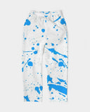 Blue Splatter SMC1 Women's Belted Tapered Pants