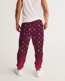 Burgundy Graffiti Spray SMC Men's Track Pants