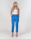 Blue Wrinkle SMC Women's Belted Tapered Pants