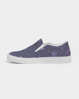 Purple Graffiti Spray SMC Women's Slip-On Canvas Shoe