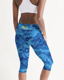 Blue Camo SMC Women's Mid-Rise Capri