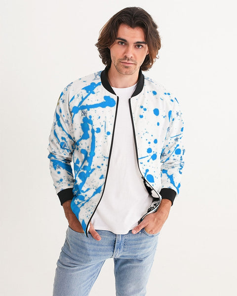 Blue Splatter SMC1 Men's Bomber Jacket