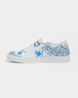 Blue Splatter SMC1 Men's Slip-On Canvas Shoe