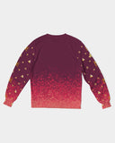 Burgundy Graffiti Spray SMC Men's Pullover Sweater