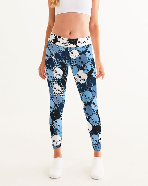 Blu Skull Camo SMC Women's Yoga Pants