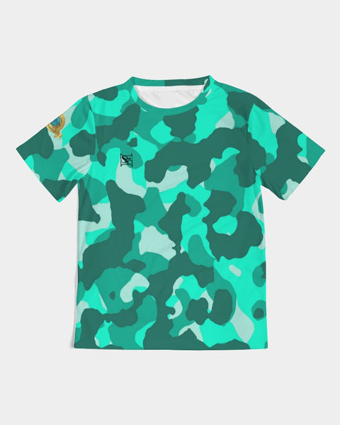 Lime Green Camo SMC Kids Tee