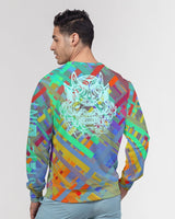 Color Glitchy SMC Men's Classic French Terry Crewneck Pullover