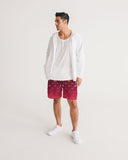 Burgundy Graffiti Spray SMC Men's Jogger Shorts