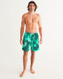 Lime Green Camo SMC Men's Swim Trunk