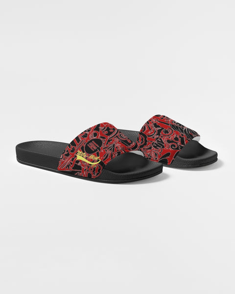 Vanta Black Red Sketch Men's Slide Sandal