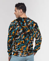 Blue and Orange Camo SMC Men's Pullover Sweater