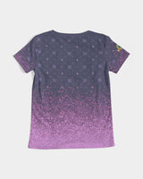 Purple Graffiti Spray SMC Women's V-Neck Tee