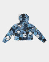 Skull Bite Camo SMC Women's Cropped Windbreaker