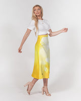 Yellow Drop SMC Women's A-Line Midi Skirt