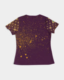 Burgundy Gold Splatter SMC Women's Tee