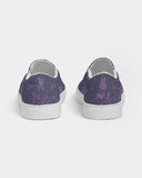 Purple Graffiti Spray SMC Women's Slip-On Canvas Shoe