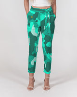 Lime Green Camo SMC Women's Belted Tapered Pants